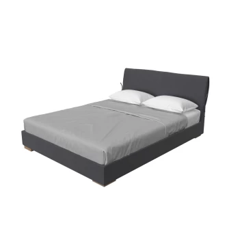 CUTE Ντυμένο κρεβάτι Modeco με μαξιλάρα και αποθηκευτικό χώρο διπλό
